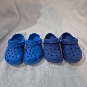 Kids' Boys Croc Style Blue Sandles 2 Pair Size 6